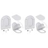 vidaXL WC-istuimet soft-close kansilla 2 kpl muovi valkoinen