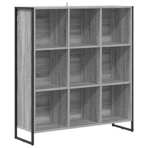vidaXL Kirjahylly 99.5 x 30 x 108.5 cm Tekninen puu Harmaa Sonoma