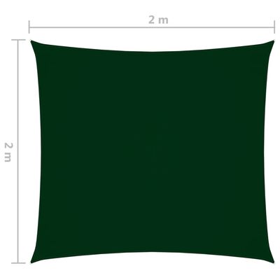 vidaXL Aurinkopurje Oxford-kangas neliö 2x2 m tummanvihreä