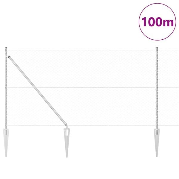 vidaXL Aitalatu Hopea 100 x 1,4 m (25 mm verkko) Ter&auml;s