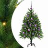 vidaXL Joulukuusi 150 LED-valoilla jalustalla Vihre&auml; 120 cm PE