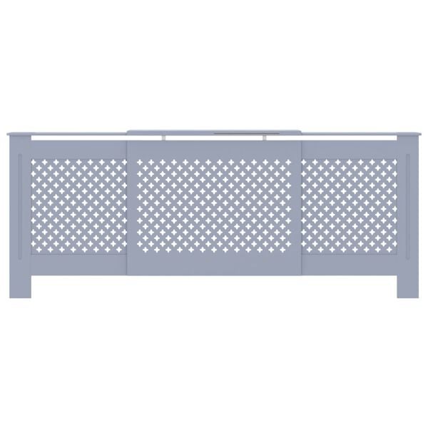 vidaXL MDF lämpöpatterin suoja harmaa 205 cm