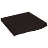 vidaXL Kylpyhuoneen ty&ouml;taso t.ruskea 60x60x(2-6)cm k&auml;sitelty t&auml;yspuu
