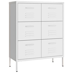 vidaXL Lipasto valkoinen 80x35x101,5 cm ter&auml;s