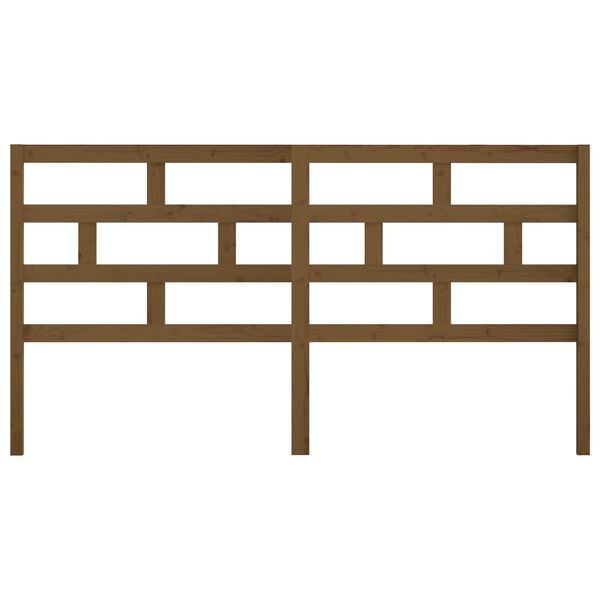 vidaXL Sängynpääty hunajanruskea 206x4x100 cm täysi mänty