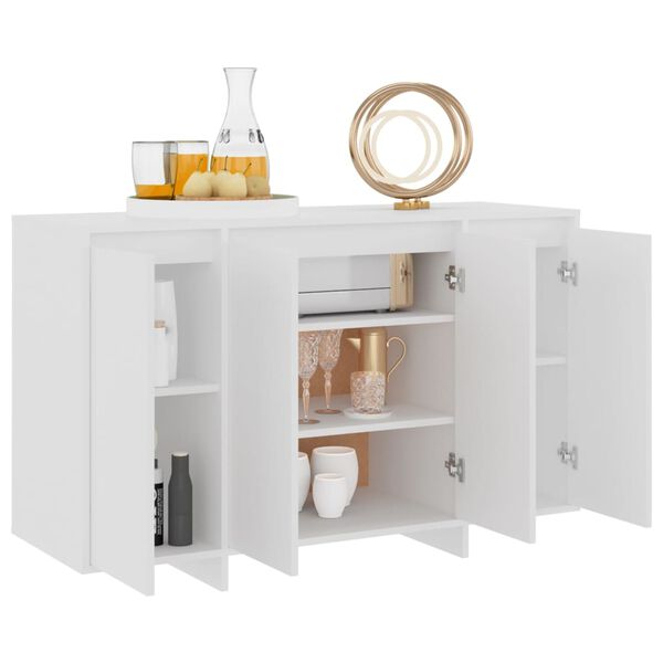 vidaXL Senkki valkoinen 120x41x75cm lastulevy