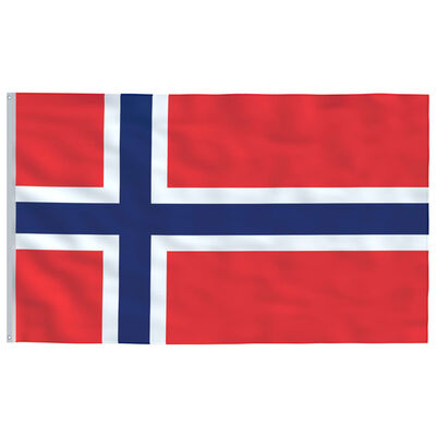 vidaXL Norjan lippu ja tanko alumiini 4 m