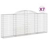 vidaXL Kaarevat kivikorit 7 kpl 300x30x120/140 cm galvanoitu rauta