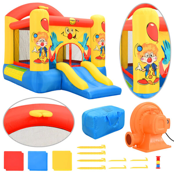 Happy Hop Täytettävä pomppulinna liukumäellä 330x230x230 cm PVC