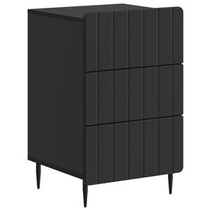 vidaXL Y&ouml;p&ouml;yt&auml;kaappi laatikon kanssa Musta 43x 41 x 68 cm Tekninen puu
