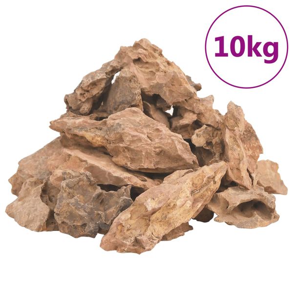 vidaXL Laavakivet 10 kg ruskea 1-10 cm