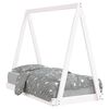 vidaXL Lasten s&auml;ngynrunko valkoinen 70x140 cm t&auml;ysi m&auml;nty