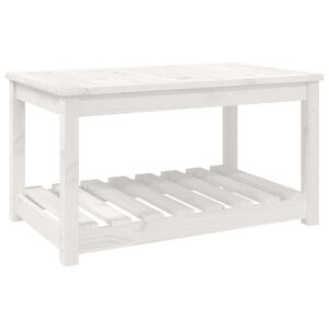 vidaXL Puutarhap&ouml;yt&auml; valkoinen 82,5x50,5x45 cm t&auml;ysi m&auml;nty
