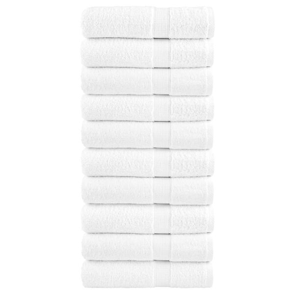 vidaXL Premium Pyyhkeet SOLUND 10 kpl valk 50x100 cm 600 gsm