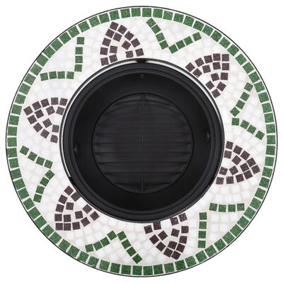 vidaXL Mosaiikkitulisija vihreä 68 cm keramiikka