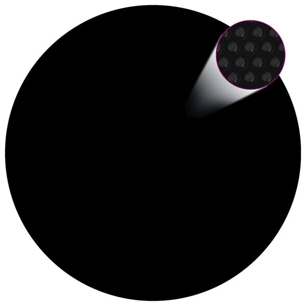 vidaXL Kelluva uima-altaan PE-aurinkoenergiakalvo 527 cm sinimusta