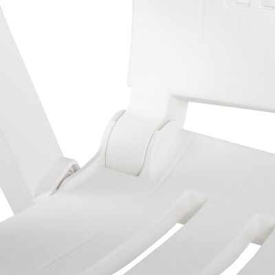 vidaXL Puutarhan nojatuolit 2 kpl muovi valkoinen