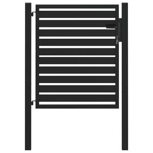 vidaXL Puutarhanportti Lukittava Musta 100x100 cm Alumiini