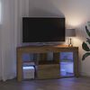 vidaXL Kulma LED TV -kaappi Artisan tammi 100 x 40 x 50 cm