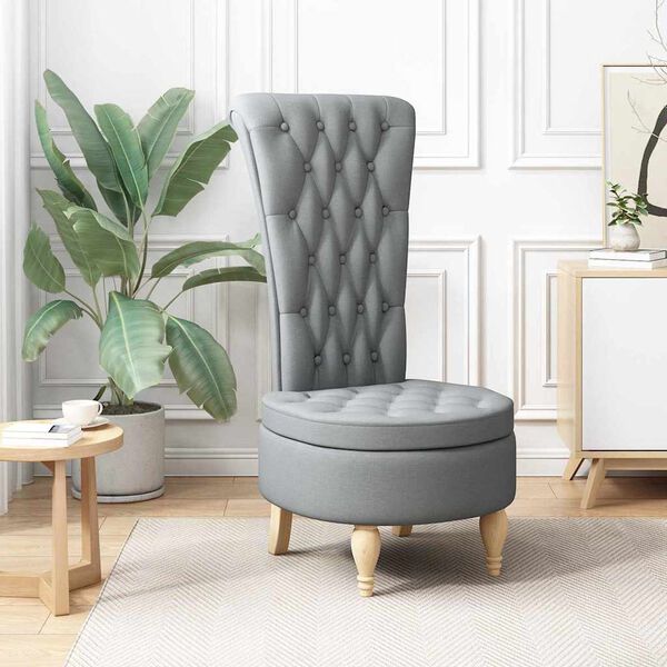 vidaXL Tuoli Vaaleanharmaa 56,5 x 70 x 110 cm kangas