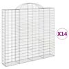 vidaXL Kaarevat kivikorit 14 kpl 200x30x180/200 cm galvanoitu rauta