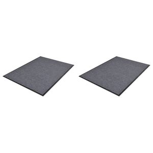 vidaXL PVC Ovimatot 2 kpl harmaa 90x60 cm