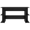 vidaXL P&ouml;yt&auml; hyllyll&auml; Muut Musta tammi 140 x 50 x 75 cm Tekninen puu