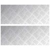 vidaXL Portaan askelma 2 kpl 50 x 20 cm Hopea Alumiini Suorakaide