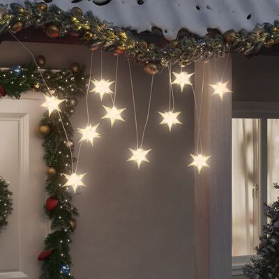 vidaXL Joulun tähtivalo 10 LED-valoa valkoinen 10 cm