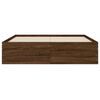 vidaXL S&auml;ngynrunko laatikoilla ruskea tammi 120x200 cm tekninen puu