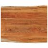 vidaXL P&ouml;yt&auml;levy 110x80x3,8 cm suorakaide t&auml;ysi akasiapuu el&auml;v&auml; reuna