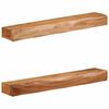 vidaXL Sein&auml;hyllyt 2 kpl 80x17x8 cm Massiivipuu akaasia