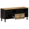 vidaXL TV-kaappi musta 100x33,5x46 cm massiivipuuta mango