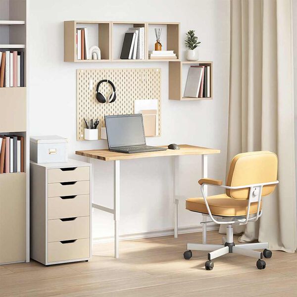 vidaXL Pöytätaso Käsittelemätön massiivipuuta tammi suorakaiteen