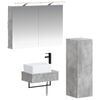 vidaXL Kylpyhuoneen kaappisetti 4 pcs Betoninharmaa 50 x 14,5 x 70 cm