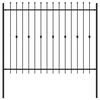vidaXL Piikkikaide ASTEN 200 x 200 cm Jauhemaalattu Ter&auml;s Musta