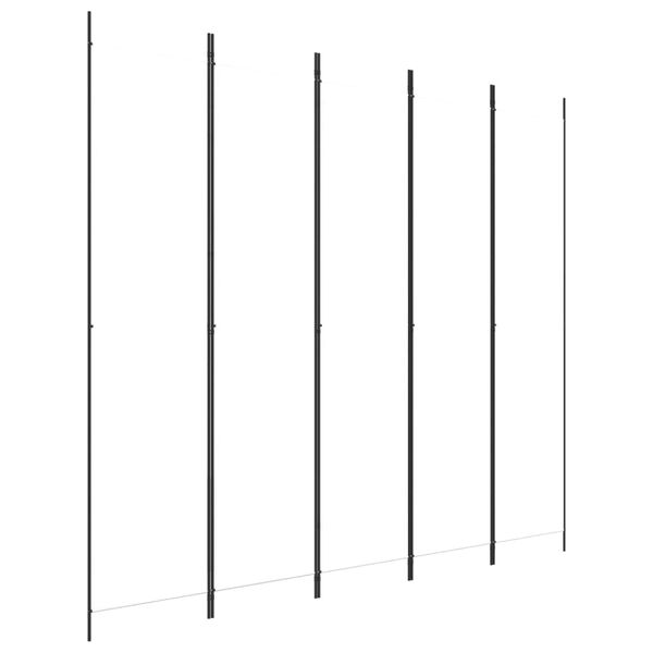 vidaXL 5-paneelinen Tilanjakaja valkoinen 250x220 cm kangas