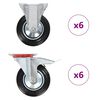 vidaXL Rullapy&ouml;r&auml;t 12 kpl 160 mm