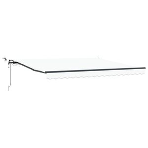 vidaXL Vedett&auml;v&auml; markiisi valkoinen 400 &times; 350 cm Polyesteri