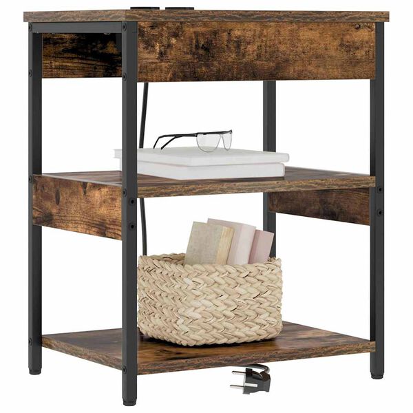 vidaXL Y&ouml;p&ouml;yt&auml;kaappi Savup&auml;hkin&auml; 41 x 31 x 51 cm Tekninen puu