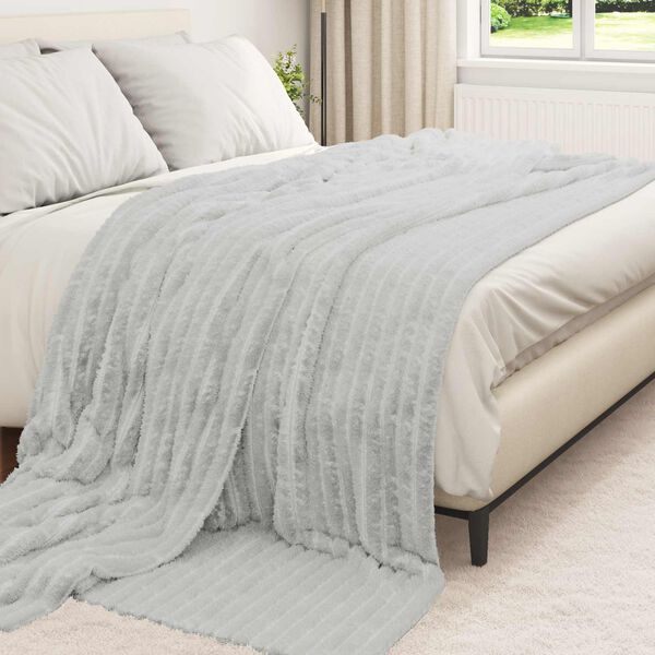 vidaXL Heittop&auml;&auml;llys 6 pcs Harmaa 240 x 220 cm Fleese