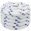 vidaXL Monik&auml;ytt&ouml;inen k&ouml;ysi 40 mm 25 m Valkoinen ja sininen PP