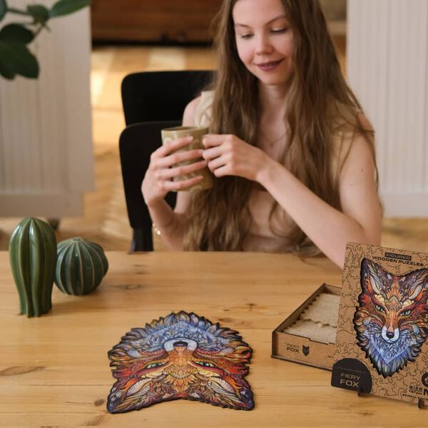 UNIDRAGON Puupalapeli 308 palaa Fiery Fox King Size 27x40 cm