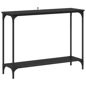 vidaXL Konsolip&ouml;yt&auml; Musta tammi 101 x 30.5 x 75 cm Tekninen puu