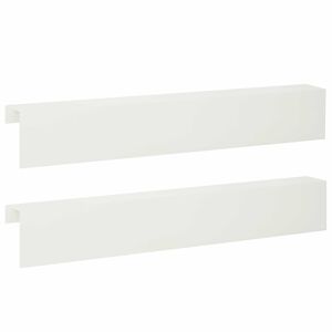 vidaXL Puutarhan reunusprofiili 2 kpl 100 x 10 x 15 cm Ter&auml;s valkoinen