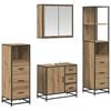 vidaXL Kylpyhuonekalustesetti ovella 4 pcs Artisan tammi Tekninen puu