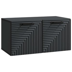 vidaXL Sein&auml;lle asennettava TV-kaappi Musta 59,5 x 31 x 30 cm