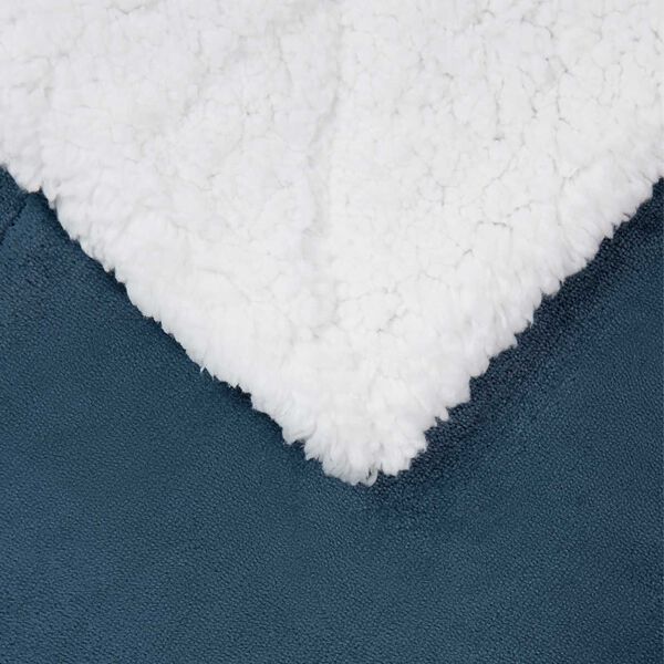 vidaXL Heittoviltti Laivastonsininen 130 x 150 cm Fleese