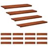 vidaXL Portaiden p&auml;&auml;llysteet 16 kpl 120 x 30 x 2 cm Ruskea