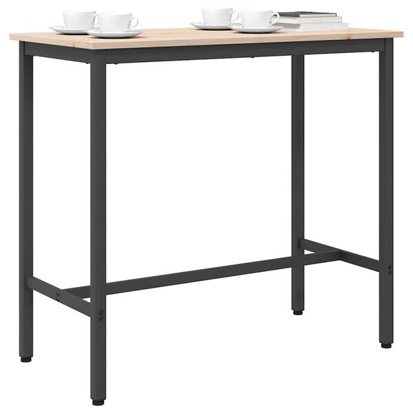 vidaXL P&ouml;yt&auml; Luonnollinen 100 x 50 x 91 cm Kehitetty puu ja ter&auml;s